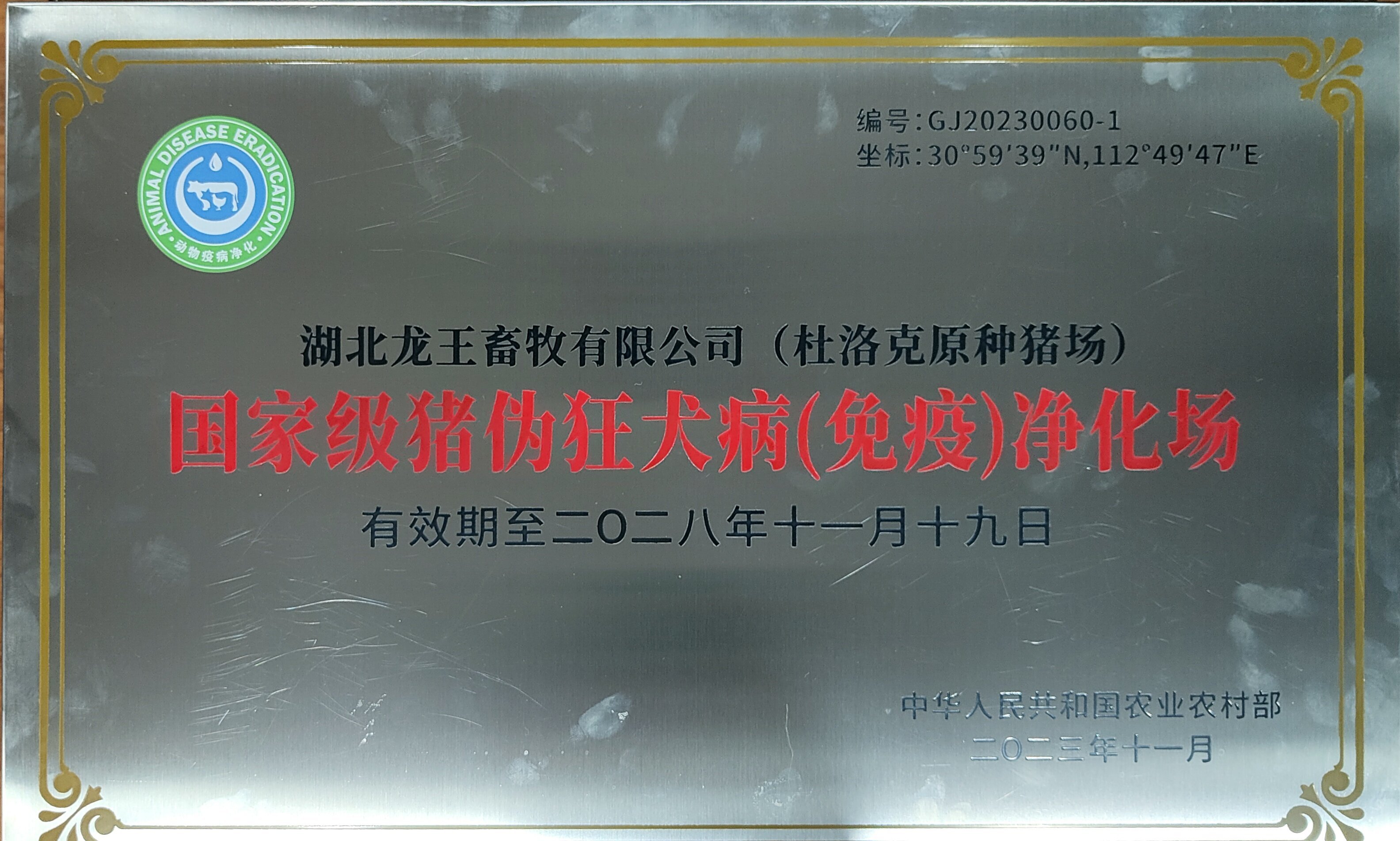 國(guó)家級豬僞狂犬病淨化場